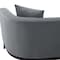 Armen Living Melange Gray Velvet Sofa with Black Wood Base LCMG3GREY - alternate 7